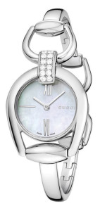 Gucci HORSEBIT stainless steel diamond watch